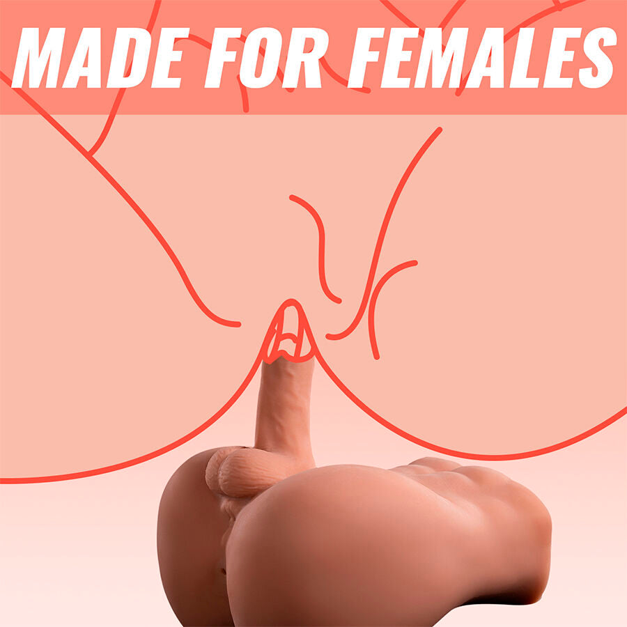 XISE - BERTLETT DILDO RUMPE REALISTISK DILDO OG ANUSMASTURBATOR FORAN POSISJON MED STYK 18 CM