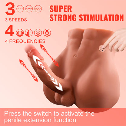 XISE - BERTLETT DILDO RUMPE REALISTISK DILDO OG ANUSMASTURBATOR FORAN POSISJON MED STYK 18 CM