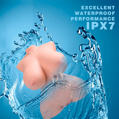 XISE - LITEN, STYKKER, REALISTISK TORSO MED KVINNEVIBRASJON 40 CM