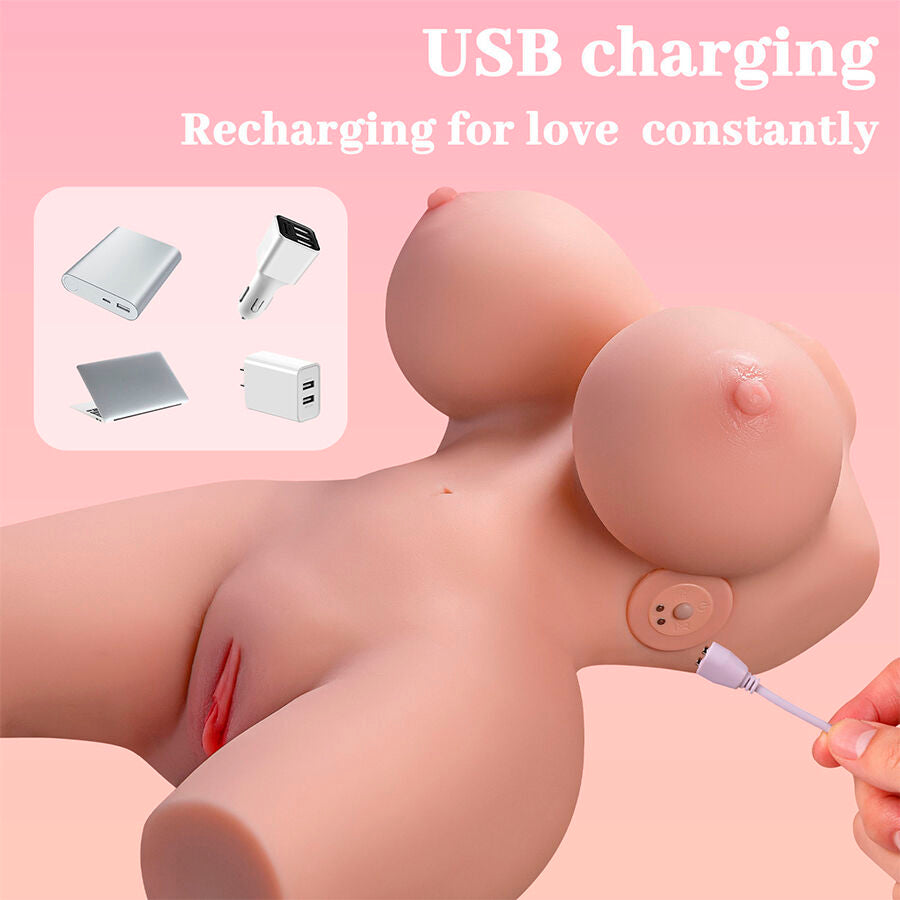 XISE - FRIEDA REALISTIC FEMALE TORSO WITH VIBRATION 36 CM