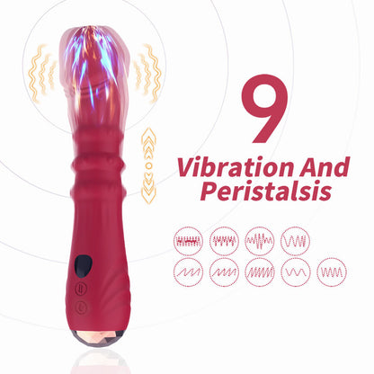 ARMONY - THERMO-ADJUSTABLE POINT A STIMULATOR VIBRATOR DILDO RED