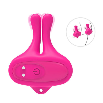 ARMONY - RABBIT SHAPE VIBRATION MAGNETIC NIPPLE CLAMPS PINK