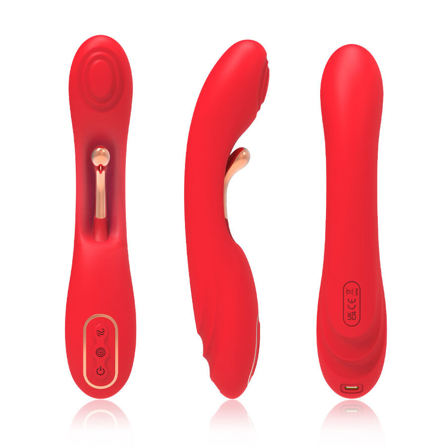 ARMONY - VIBRATOR WITH OSCILLATING TONGUE RED