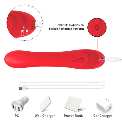 ARMONY - VIBRATOR WITH OSCILLATING TONGUE RED