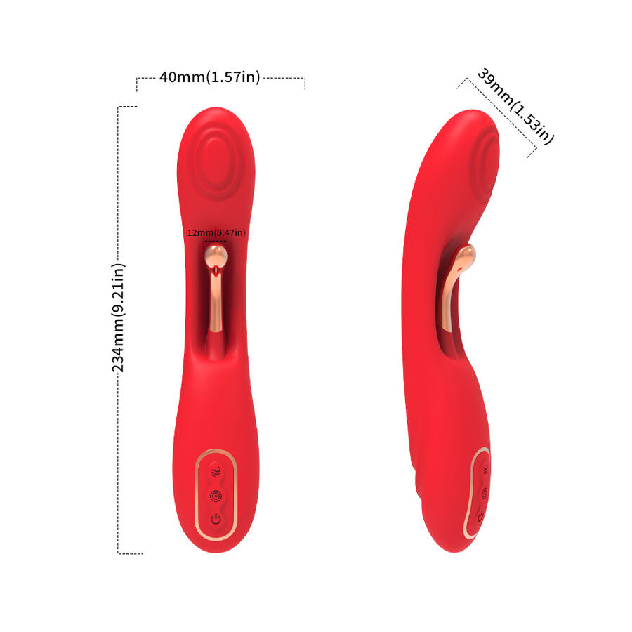 ARMONY - VIBRATOR WITH OSCILLATING TONGUE RED