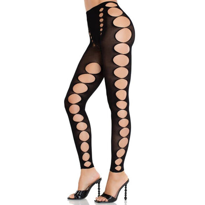 LEG AVENUE - STRAPLESS SEAMLESS OPAQUE STOCKINGS BLACK
