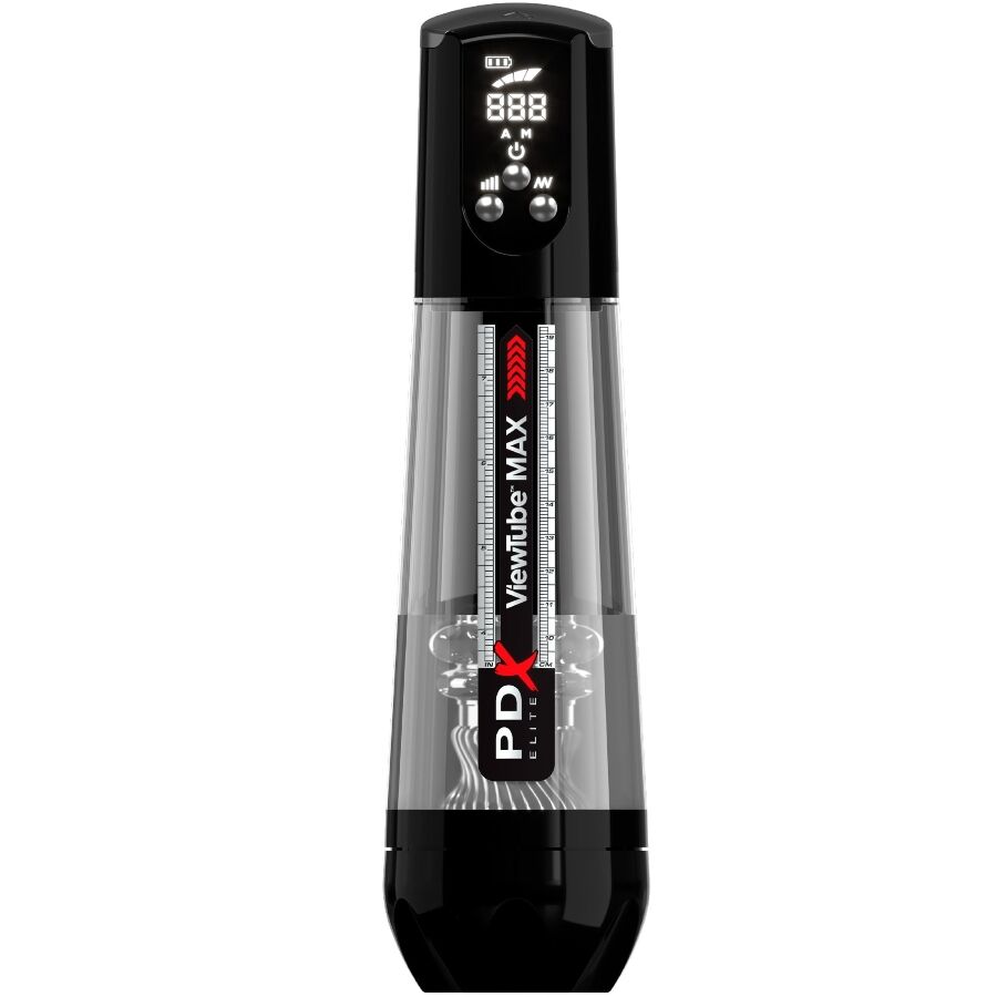 PDX ELITE - VIEWTUBE MAX VIEW AUTOMATISK MANUBILSEKJEKS MED TRANSPARENT SUGING