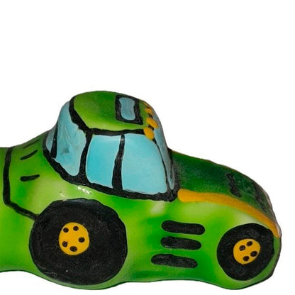 CONDOMERIE - HANDPAINTED NOVELTY CONDOMS TRACTOR GREEN XL