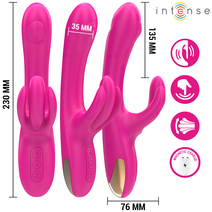INTENSE - BRITNEY MULTIFUNKSJONSKANINVIBRATOR 23 CM ROSA