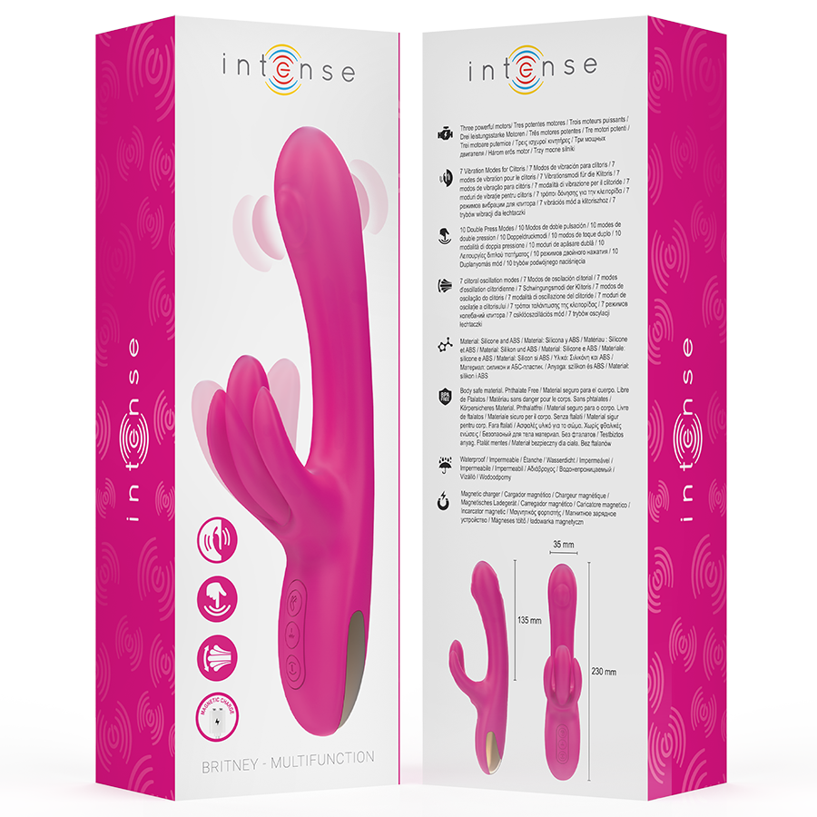 INTENSE - BRITNEY MULTIFUNKSJONSKANINVIBRATOR 23 CM ROSA