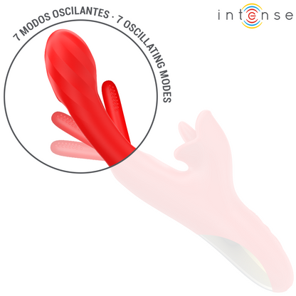 INTENSE - JESSICA MULTIFUNKSJONSVIBRATOR KLITORISSTIMULERING 24,8 CM RØD