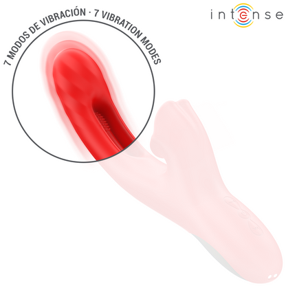 INTENSE - JESSICA MULTIFUNKSJONSVIBRATOR KLITORISSTIMULERING 24,8 CM RØD