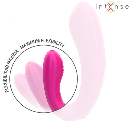 INTENS - JANET DOBBEL U-FORMET STIMULATOR OG VIBRATOR MED FJERNKONTROLL ROSA