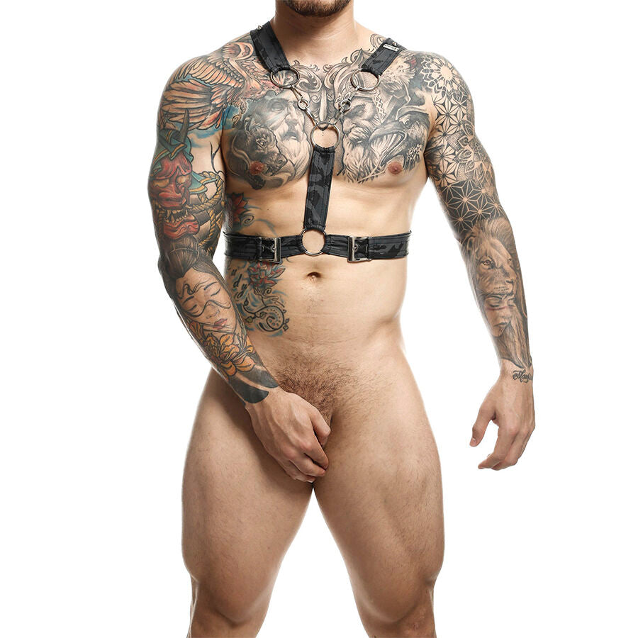 MOB - DNGEON SØLV SELE MED KJEDER ÉN STØRRELSE