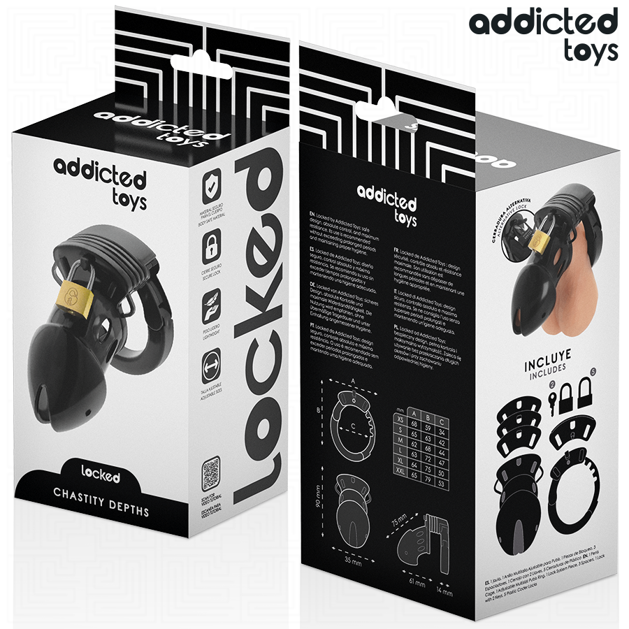 AVHENGIGHETSLEKETYPER LÅST - KYSKHETSDYBDE PENISBUR 7,5 CM