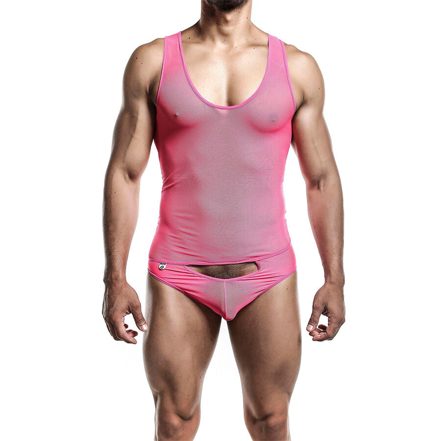 MOB - TRANSPARENT PINK BODYSHEER SIZE S/M