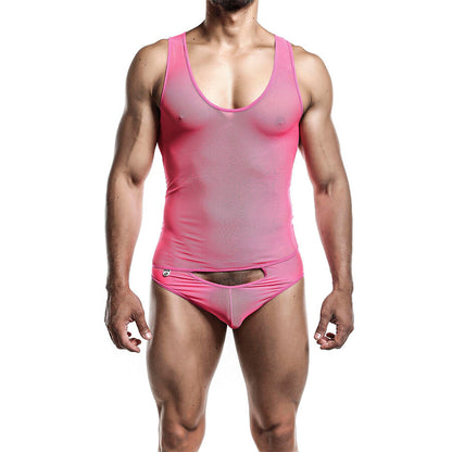 MOB - TRANSPARENT PINK BODYSHEER SIZE S/M