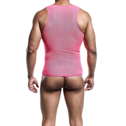 MOB - TRANSPARENT PINK BODYSHEER SIZE L/XL