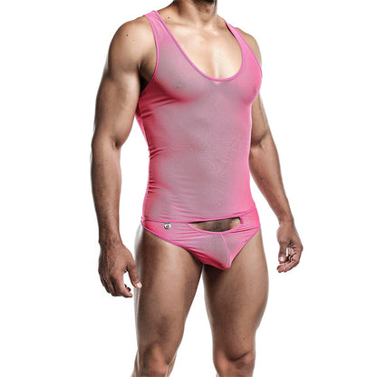 MOB - TRANSPARENT PINK BODYSHEER SIZE L/XL
