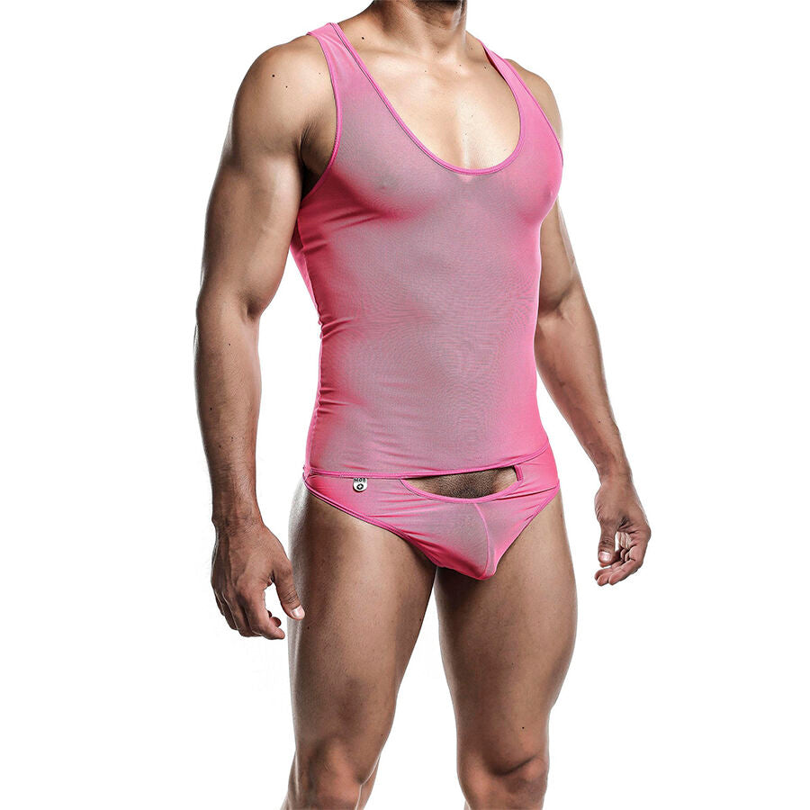 MOB - TRANSPARENT PINK BODYSHEER SIZE L/XL