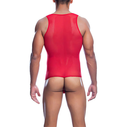 MOB - RED TRANSPARENT BODYSHEER SIZE S/M