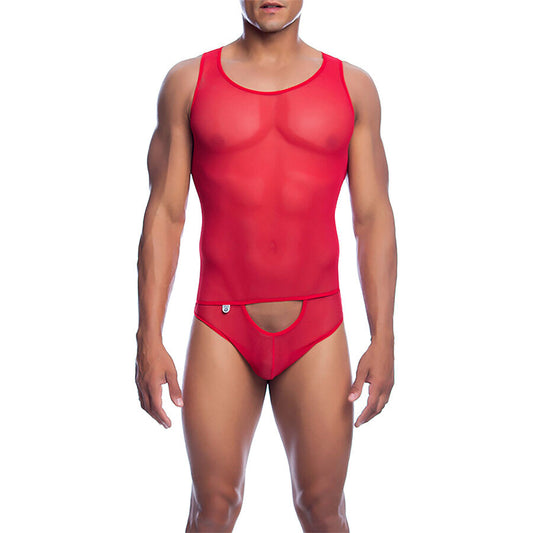 MOB - RED TRANSPARENT BODYSHEER SIZE L/XL