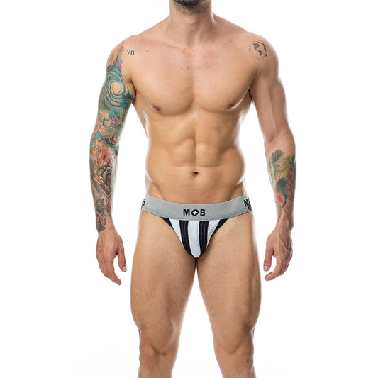 MOB - CLASSIC STRIPE WHITE JOCK SIZE S