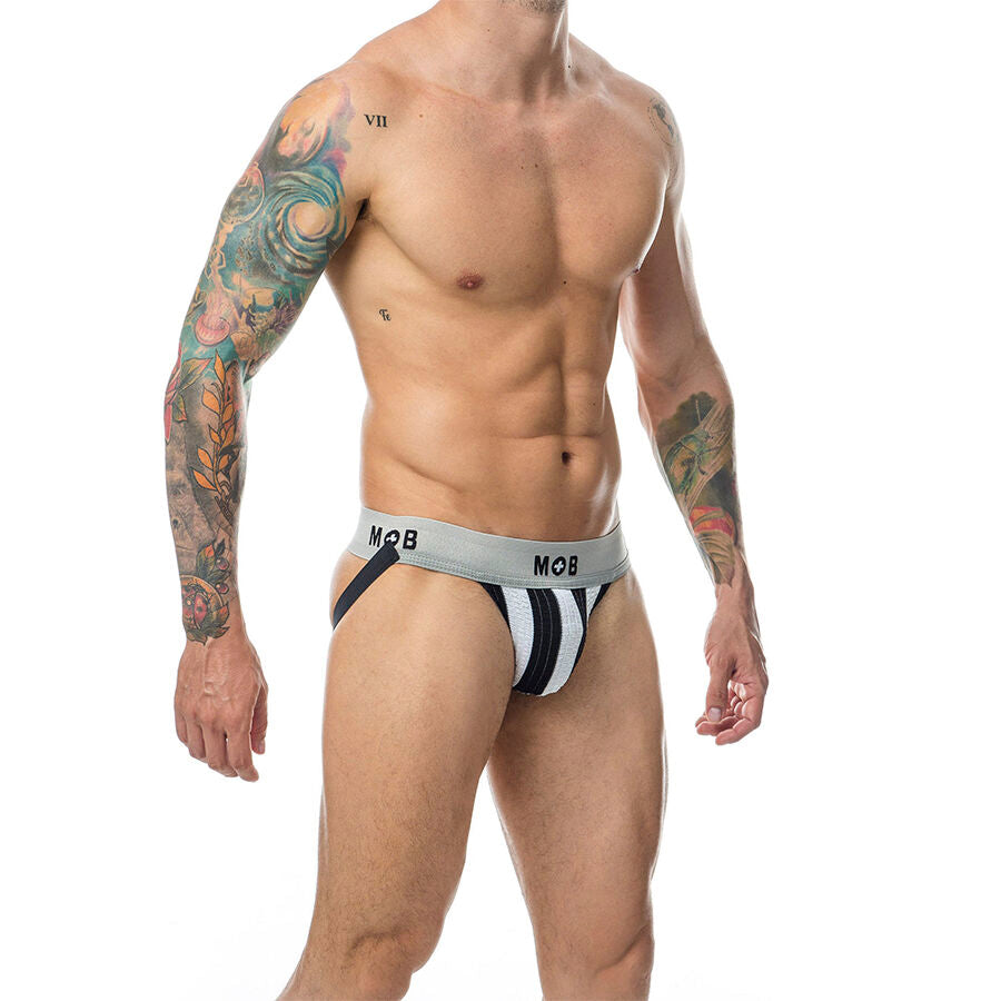 MOB - CLASSIC STRIPE WHITE JOCK SIZE XL