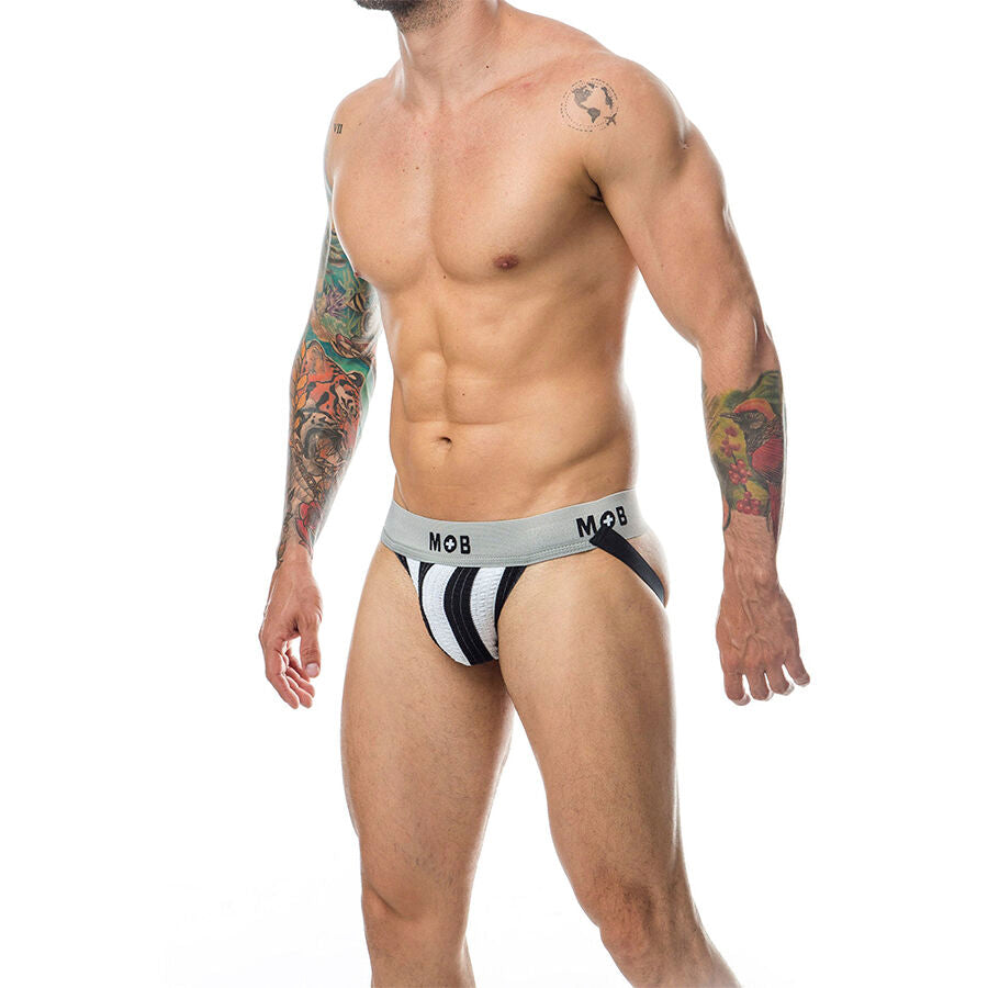 MOB - CLASSIC STRIPE WHITE JOCK SIZE XXL