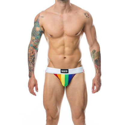 MOB - CLASSIC JOCK STRIPE RAINBOW SIZE S