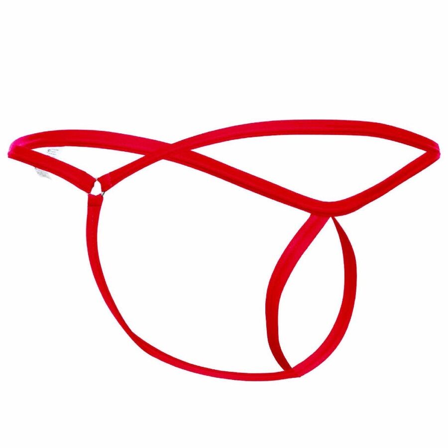 MOB - RED TEAR-SHAPED THONG SIZE L/XL