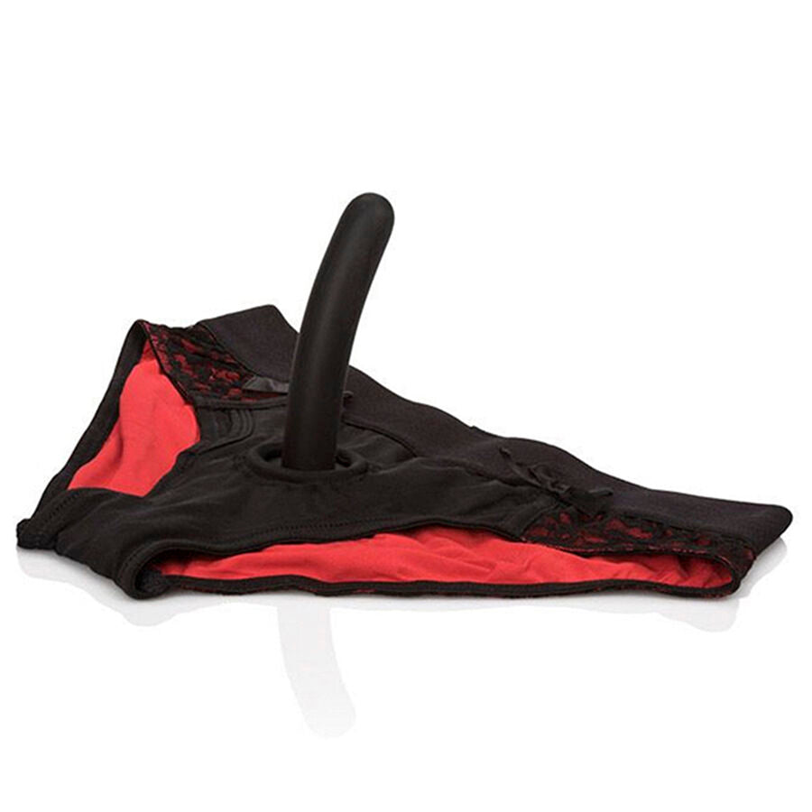 CALEXOTICS - SCANDAL SET OF RED PANTIES WITH DILDO SIZE L/XL