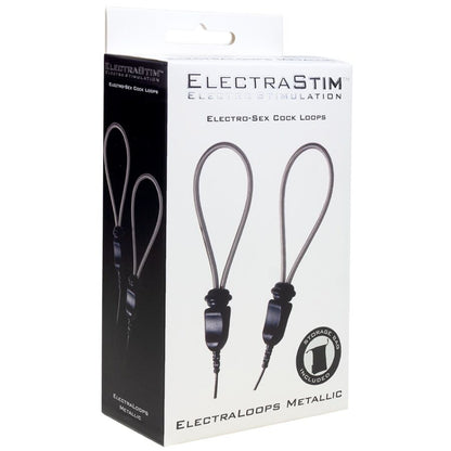 ELECTRASTIM - ELECTRALOOPS E-STIM ADJUSTABLE METAL PENIS RINGS