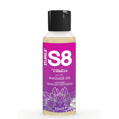 STIMUL8 - S8 VITALIZE EROTISK MASSASJEOLJE LIME 50 ML