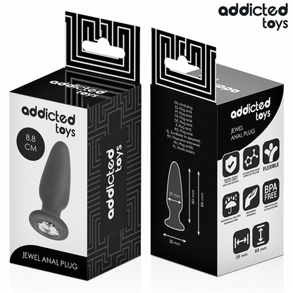 ADDICTED TOYS - ANAL PLUG WITH JEWEL SILICONE SIZE S 8.8 CM