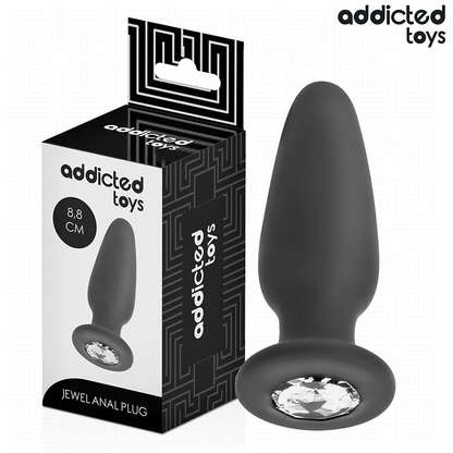 ADDICTED TOYS - ANAL PLUG WITH JEWEL SILICONE SIZE S 8.8 CM