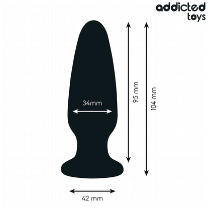 ADDICTED TOYS - ANAL PLUG WITH JEWEL SILICONE SIZE M 10.4 CM