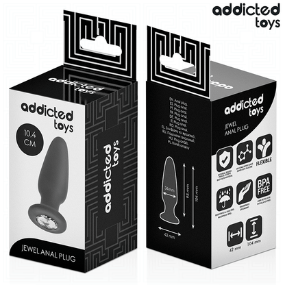 ADDICTED TOYS - ANAL PLUG WITH JEWEL SILICONE SIZE M 10.4 CM