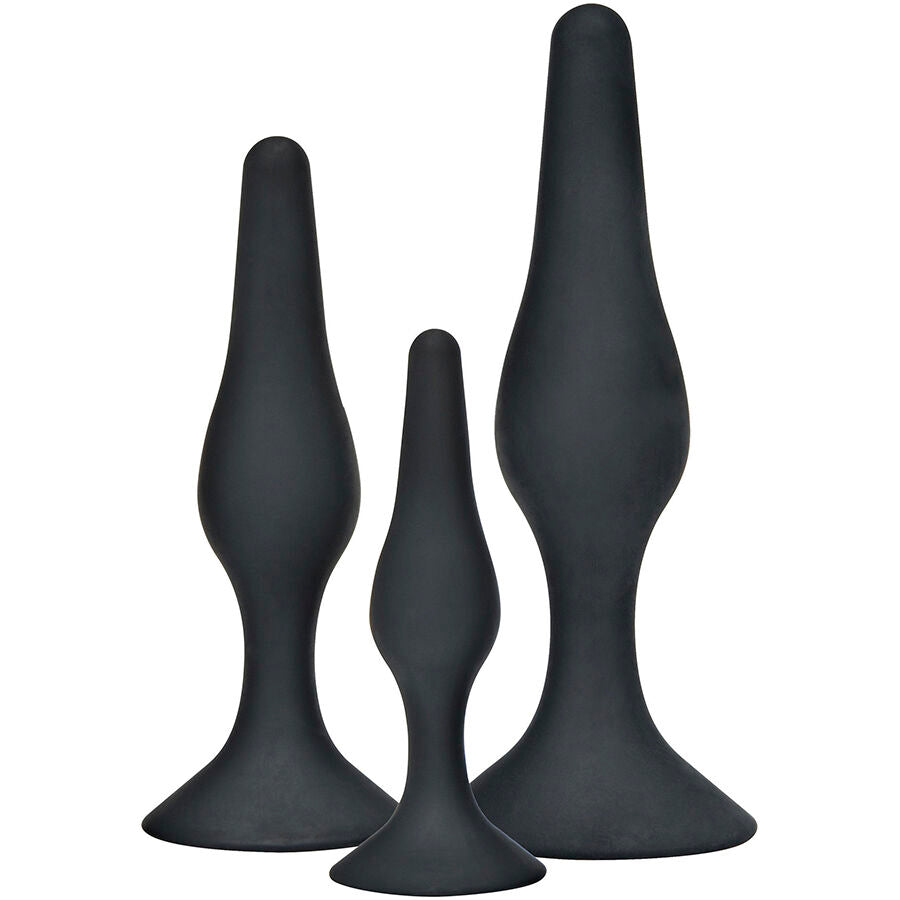 TOYJOY - ANAL PLAY CURVY COMPANIONS ANAL PLUG 3 PIECES BLACK