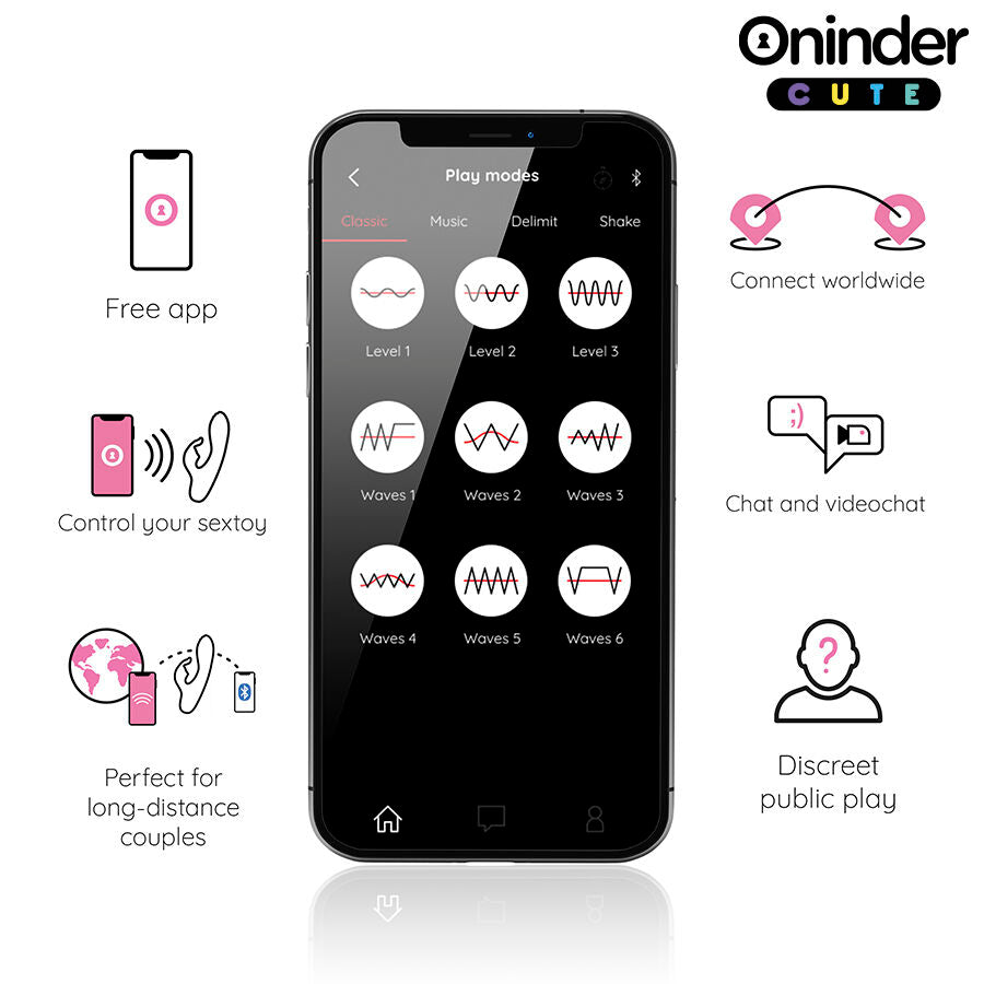 ONINDER CUTE - LOVE BUNNY VIBRATOR G-SPOT KLITORIS - GRATIS VERDENSOMSPENNENDE APP