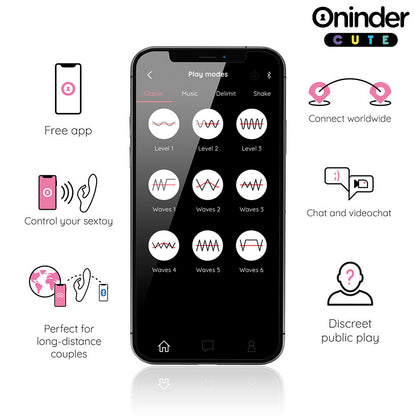 ONINDER CUTE - LOVE BUNNY VIBRATOR G-SPOT KLITORIS - GRATIS VERDENSOMSPENNENDE APP