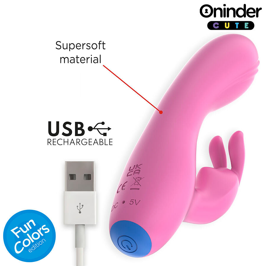 ONINDER CUTE - LOVE BUNNY VIBRATOR G-SPOT KLITORIS - GRATIS VERDENSOMSPENNENDE APP