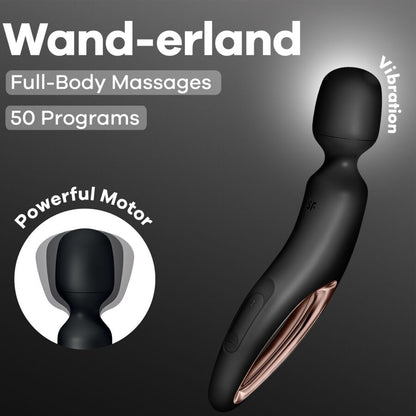 SATISFYER - WAND ERLAND VIBRERINGSMASSASJON SVART