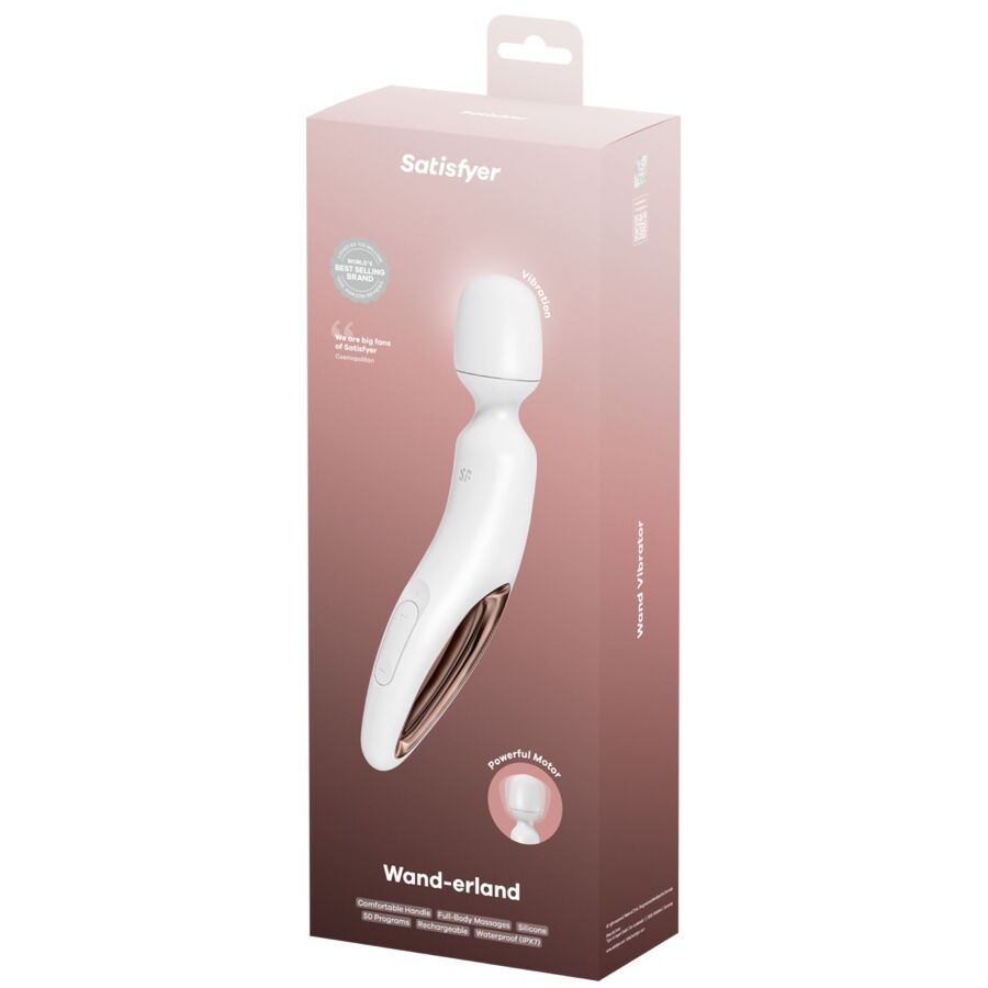 SATISFYER - WAND ERLAND VIBRERENDE MASSASJER HVIT