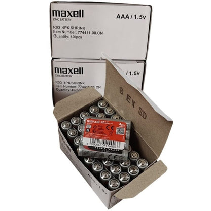 MAXELL - BATTERY SALINA MANGANESO AAA R03 RETRACTIL*4