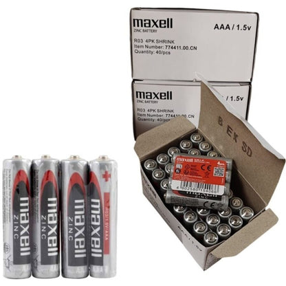 MAXELL - BATTERY SALINA MANGANESO AAA R03 RETRACTIL*4