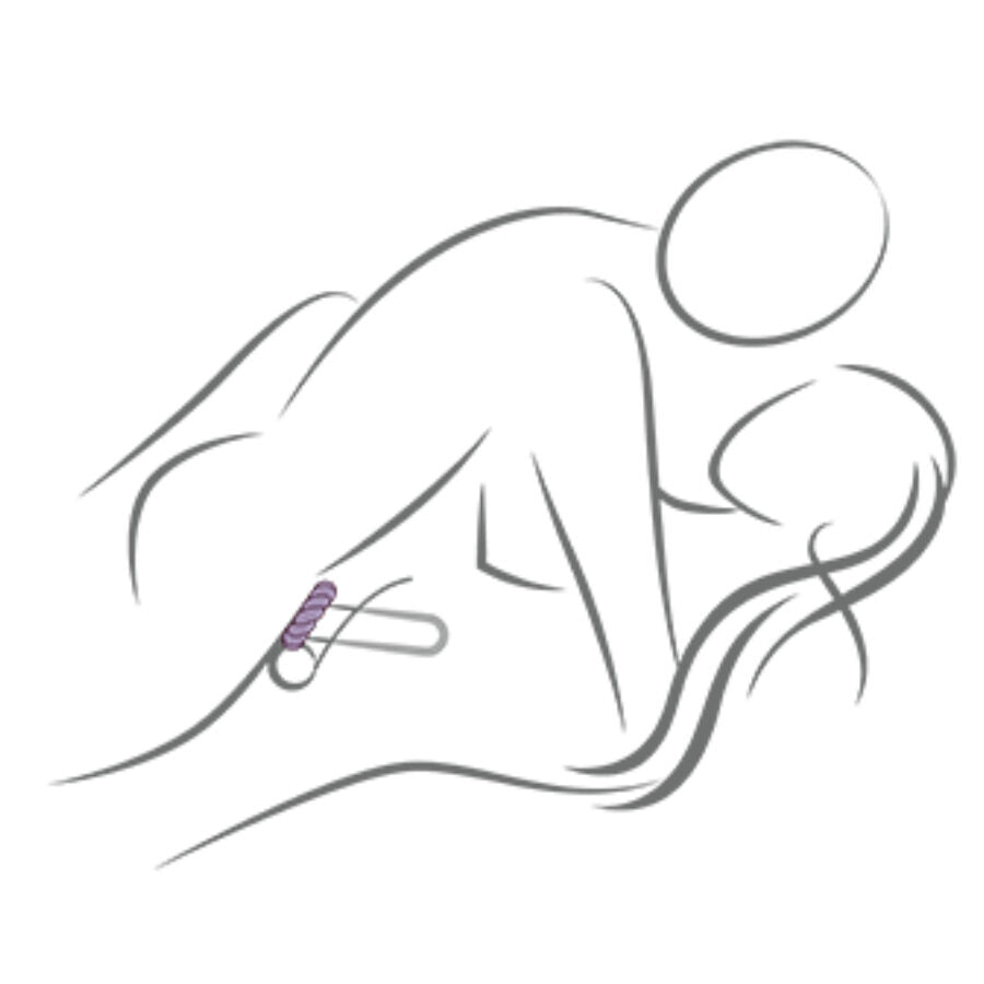 ROCKS-OFF - TWIST SVART SILIKONMASTURBATORRING