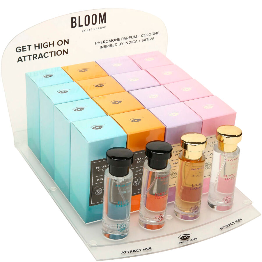 KJÆRLIGHETSØYE - BLOOM DISPLAY 4X4 PARFYMER 30 ML
