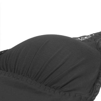 SUBBLIME - SVART BLOMSTRET BLONDEDETALJ TEDDY S/M