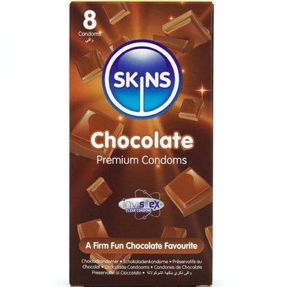 SKINS - SJOKOLADE PREMIUM KONDOMER PAKKE 8